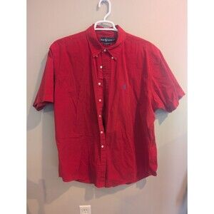 Polo Ralph Lauren Shirt Men's XXL Red Short Sleeve Classic Blaire Style Button